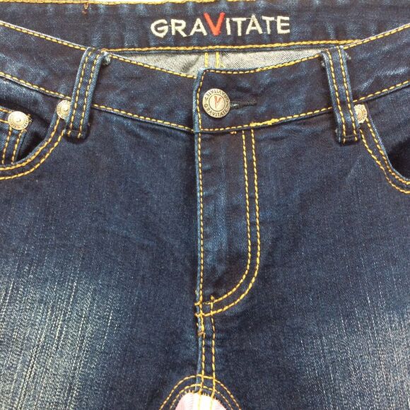 Gravitate Jeans Women’s Size 10X32 Purple Flame Denim Bootcut Motorcycle Festive - Picture 7 of 11